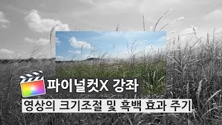 [파이널컷 프로 X] 영상크기 조절 및 흑백효과주기
