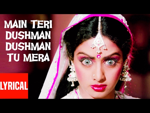 "Main Teri Dushman Dushman Tu Mera" Lyrical Video | Nagina | Lata Mangeshkar | Rishi Kapoor, Sridevi