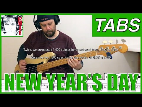 "New Year's Day" bass tabs cover, U2 [PLAYALONG]
