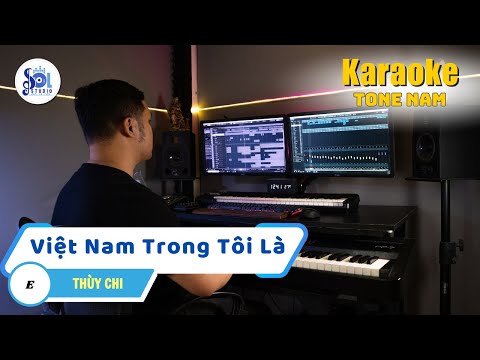 Việt Nam Trong Tôi Là Karaoke Tone Nam | Thùy Chi |  Sol Studio