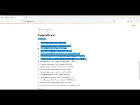 AI Driven Blood Test Report Analyzer  in Python Projects