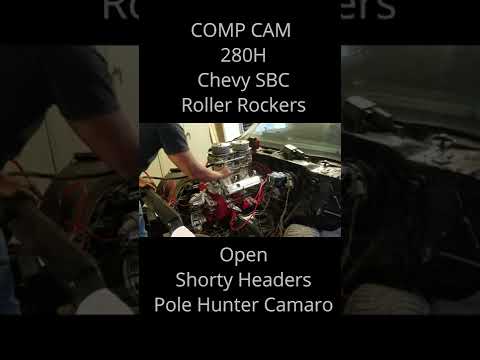Open Header Twin Carburetor Cold Start 350 SBC Comp Cams 280H Camaro