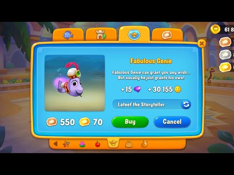 Fishdom: I open Arabian Nights Aquarium and buy Fabulous Genie Fish