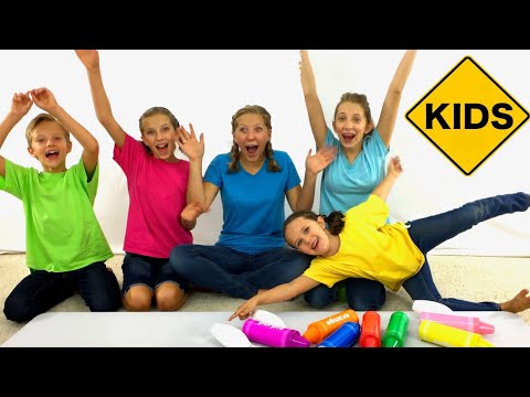 Rainbow Bowling Pins Learn English Colors
