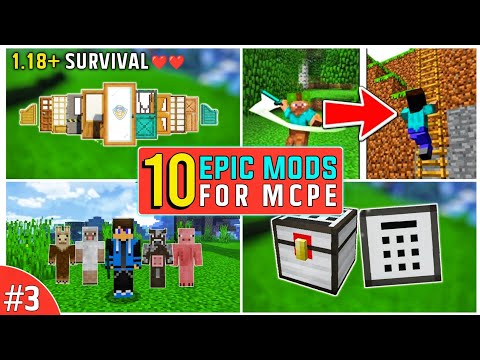 Top 10 epic mods for minecraft pocket edition || Best Minecraft mods 1.18 || UG Adventure ||