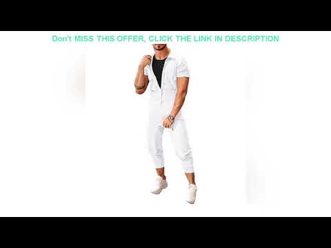 Best Allthemen Fashion Men Overalls Jumpsuits Solid Joggers  Rompers Street Style Casual Men Pants