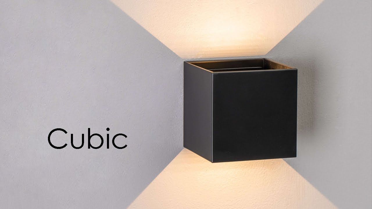 Applique LED design Cubic - noire