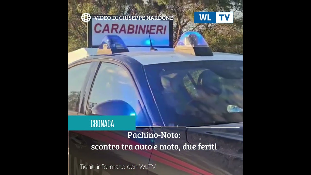 Pachino-Noto: scontro tra auto e moto, due feriti
