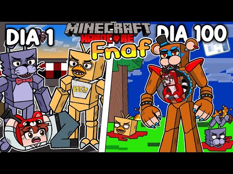👮I survived 100 DAYS as a FNAF SECURITY GUARD in Minecraft HARDCORE!