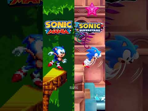 Balancing Animation Sonic Mania vs Superstars #shorts #sonic
