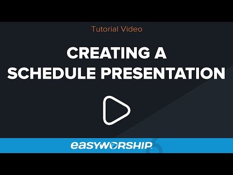 Creating An Effective Schedule Presentation