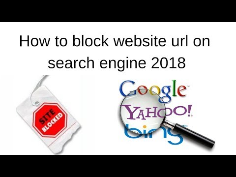 How to stop the search engine crawling your website url on search engine 2018