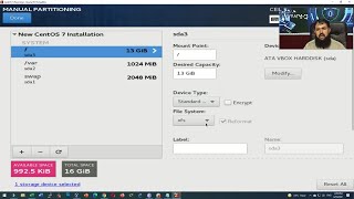 CentOS Linux Manual Partition &amp; Installation Step By Step in Hindi
