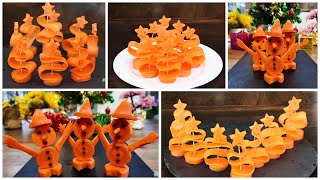 A smart way to cut carrots into a star shape ❤️❤️ to decorate the salad