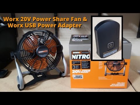 Worx 20V Power Share Fan and USB Charger Adapter