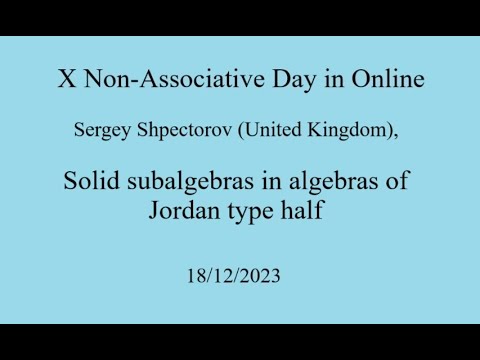 8. 18/12/2023 Sergey Shpectorov (University of Birmingham, UK)