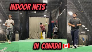 Come With Me For Indoor Nets 🏏 In Canada 🇨🇦 | My First Video 💪| Welcome To My Channel 🔥|