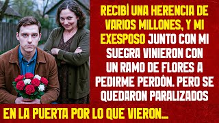 Recibí una herencia de varios millones, y mi exesposo junto con mi suegra vinieron con un ramo...