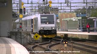 preview picture of video 'Skandinaviska Jernbanor train with Railpool 185.707 at Hallsberg, Sweden'