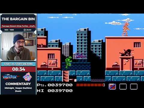 TMNT (NES) GDQ speedrun "The Bargain Bin" by Stuff_is_Stuff
