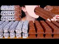 ASMR KITKAT MAGNUM CHOCOLATE ICE CREAM OREO TWIX NUTELLA DESSERT MUKBANG초콜릿 먹방チョコレ