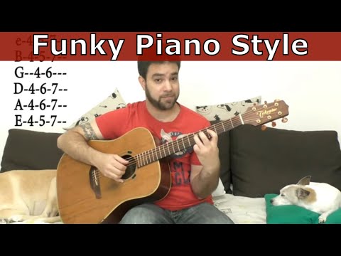 Lesson: Ultra-Funky Piano-Style Fingerstyle Solo Improvisation - Guitar Tutorial