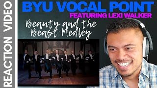 BYU VOCAL POINT &amp; LEXI WALKER singing BEAUTY and the BEAST MEDLEY | Bruddah Sam's REACTION vids