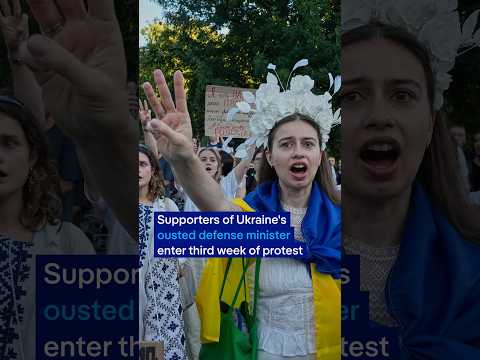 Ukraine: Protesters continue to demand return of sacked defense minister | DW News