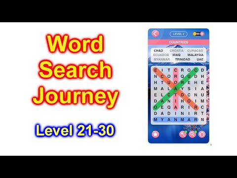 Word Search Journey - Word Puzzle Game App Level 21-30 Walk Through - YouTube