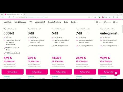 Die neuen prepaid Tarife der deutschen Telekom 😊