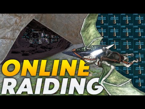 Online RAIDING The Most Broken CROUCH CAVE - ARK