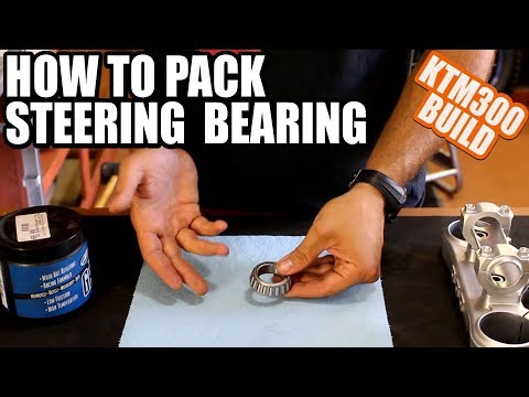 KTM 300 build part 13: How to pack and install steering bearings