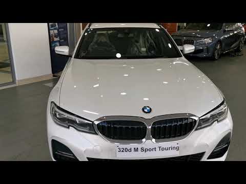 BMW 320D M Sport Touring Alpine White Walk Around