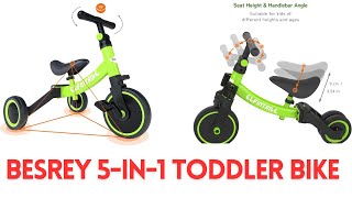 besrey 5-in-1 Toddler Bike - The Ultimate Riding Companion for Your Little Explorer