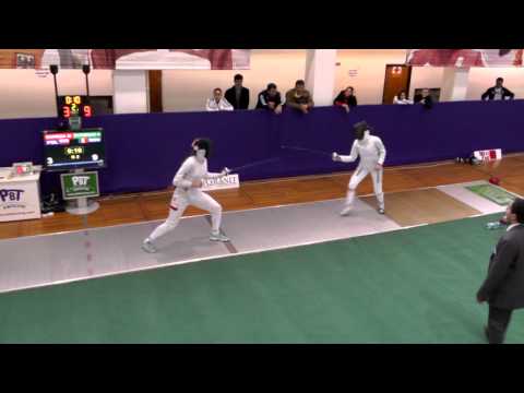 Fencing GP Women Epee Individual Budapest 2013 T64 piste green 04 TATARAN Amalia ROU vs BEREZA Malgorzata POL
