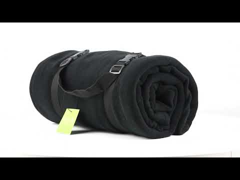 Флисовый плед Nester Black Case 145*200 - черный плед для военных с чехлом - фото 1 - id-p1742411523