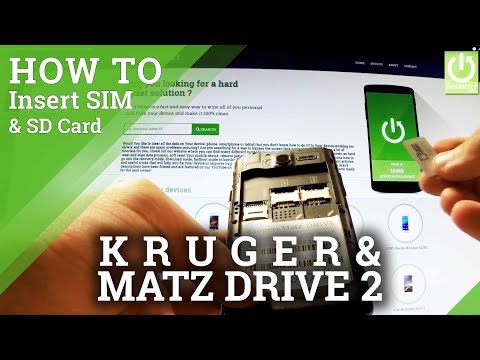 How to Insert SIM & SD Card Into KRUGER & MATZ Drive 2 - SIM Tutorial