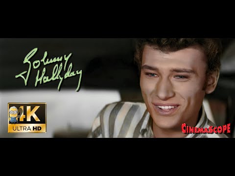 Johnny Hallyday AI 4K Colorized Enhanced - Bonne Chance (1964)