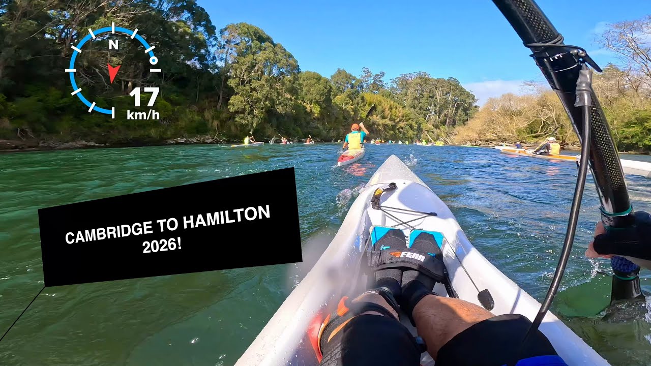 Cambridge to Hamilton 2026 surfski start