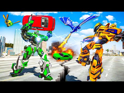 Army Tank Car Jet Transformation Robot Game | Army Bus City Battle 2026 - Android Gameplay #8
