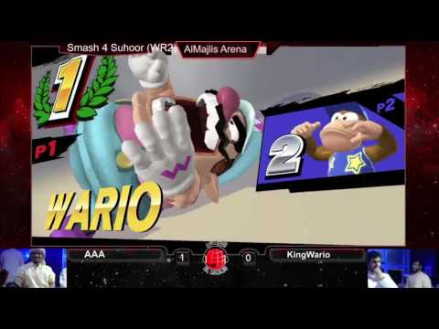 Smash 4 Suhoor: King Wario (Dark Pit, Wario) vs AAA (Diddy Kong) - WR3