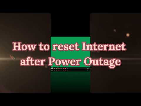 How to Reset Internet After Power Outage