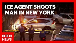 ICE agent shoots man in New York City | BBC News