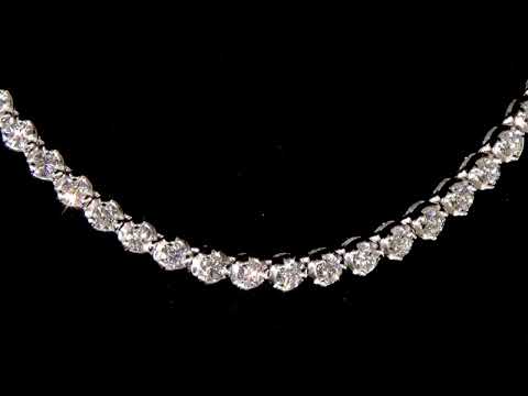 14k White Gold 3.70ct (TDW) Diamond Necklace