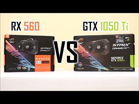ASUS STRIX RX560 O4G VS ASUS STRIX GTX 1050 Ti O4G (benchmarks) Video