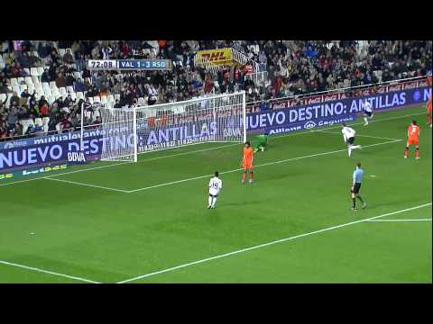La Liga | Gol de Soldado (2-3) en el Valencia CF - Real Sociedad | 01-12-2012 | J14