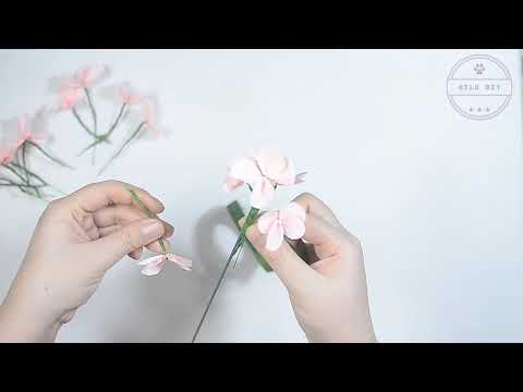 How to make water hyacinth flower paper crepe |HILU DIY