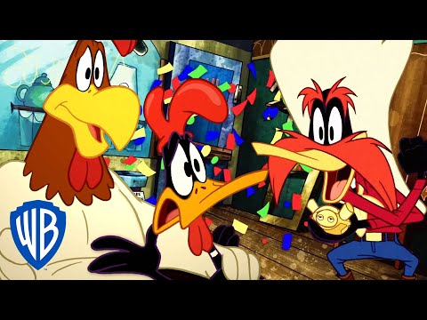 Looney Tunes | The Four-Way Fight Scene | WB Kids