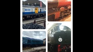 preview picture of video 'Midland Railway Butterley 28.2.2015 - inc class 25 31 45 47 52 77 141 & Balfour Beatty class 20'