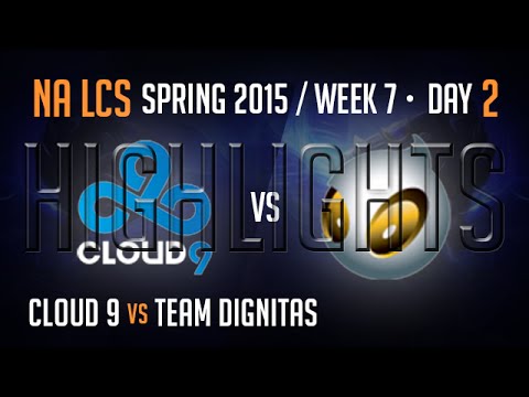 C9 vs DIG Highlights - Week 7 NA LCS S5 Spring 2015 - Cloud 9 vs Dignitas W7D2 G1